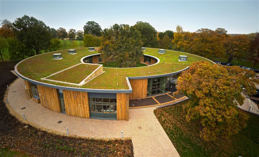 green roof system for the British horse society